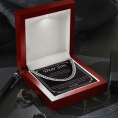 Your Love Gives Me Strength cuban link chain silver premium led mahogany wood box Promise Necklace, Cuban Link Necklace, Anniversary Necklace, Cuban Link Chain Necklaces, Necklace Display, Classic Necklace, Link Chain Necklace, To Infinity And Beyond, Luxury Gift Box