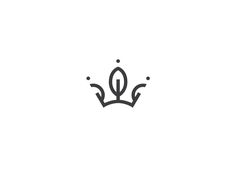 a simple line drawing of a crown