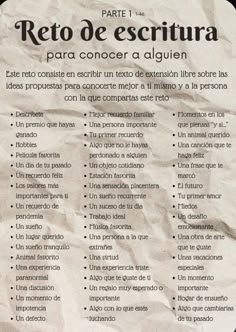 a piece of paper that has some words in spanish and english on it, along with other words