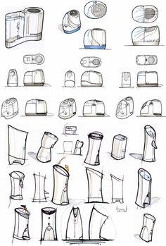 some sketches of different types of chairs and stools, all in various shapes and sizes