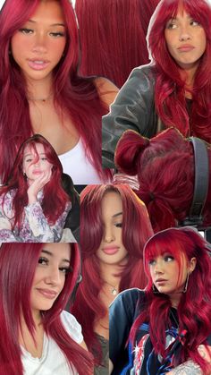 Red Hair Black Tips, Hair Black Tips, Black Tips, Hair Black, Hair Inspo, Red Hair, Black Hair, Hair