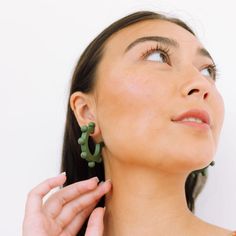 Our best selling bead hoop got a seasonal update in a sage matte finish. Will be a go-to for every day, we promise. Color: Matte Sage Dimensions: 2" x 2" Lightweight buffalo hornStainless Steel ear postYour earrings are made from all-natural material and as such the horn color may vary slightly from what is shown. While all horn is very similar in appearance, no two are exactly the same. This guarantees the uniqueness of each piece and ensures your amazing jewelry is truly one of a kind! The hor The Horn, Beaded Hoops, Natural Material, Natural Materials, Amazing Jewelry, Horn, Buffalo, Vietnam, Every Day