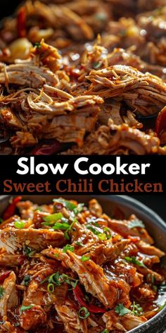 slow cooker sweet chili chicken is an easy and delicious meal that's ready in under 30 minutes