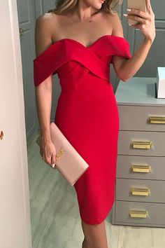 Cocktail Dress Prom Off Shoulder, Red Wedding Party, Red Homecoming Dress, Cocktail Dress Red, Red Homecoming Dresses, Garden Party Dress, Wedding Party Dress, Red Cocktail Dress, Midi Cocktail Dress