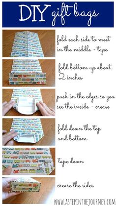 instructions to make a diy gift bag