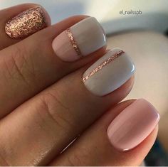 Baby pink white pink sparkle nails Summer Gel Nails, Gel Nail Art Designs, Nail Art Designs Summer, Simple Gel Nails, Pretty Nail Art Designs, Makijaż Smokey Eye, Pretty Nail Art, Essie Nail, Gel Nail Designs