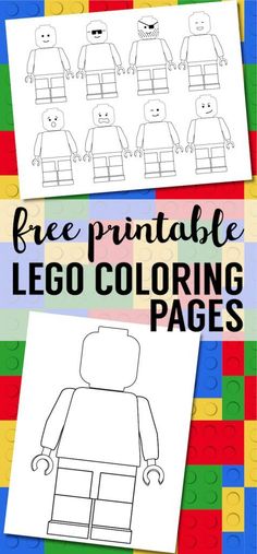 free printable lego coloring pages for kids to color and learn how to draw them