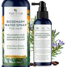 Tired of limp, lifeless hair? Get to the root of the issueliterally! Longer, stronger, fully revitalized locks start with a well-fed scalp. Say hello to your new hair health hero: Thickening Rosemary & Rice Water Spray for men and women. This botanically powered formula combines a unique Rosemary Water Blend, Fermented Rice Water extract, and the activating power of Caffeine---total game-changers for struggling, stressed-out hair and scalp. A daily boost of vital nutrients and potent antioxidant Rosemary Rice Water, Rosemary Hair Spray, Rosemary Rice, Rosemary Spray, Rice Water Spray, Hair Rosemary, Scalp Issues, Fermented Rice Water, Spray For Hair