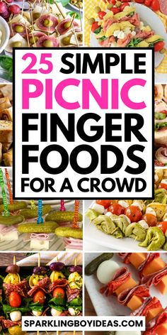 Picnic finger foods are a must for outdoor gatherings. Discover easy picnic snacks and summer appetizers that make summer picnics delightful. From picnic sandwiches and summer salads to make-ahead picnic food ideas, these summer recipes are perfect for any outing. Enjoy healthy picnic foods like picnic charcuterie boards, summer appetizers, refreshing summer drinks, and picnic skewers for a tasty experience. Light summer meals and quick summer bites will keep everyone satisfied. Foods For A Picnic, Easy Picnic Snacks, Finger Foods For A Crowd, Foods For A Crowd, Outdoor Picnic Food, Picnic Finger Foods, Picnic Appetizers, Easy Finger Foods, Healthy Picnic Foods