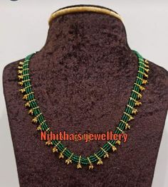 Gold Beads Jewellery, Mounika Reddy, Beads Haram, 22k Gold Jewelry Necklaces, Jewellery Simple, Necklaces Beads, Simple Beaded Necklaces, Gold Bridal Necklace