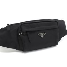 Prada Body Bag Belt Bag Tesuto Nylon Nero Black H (Height): 18cm X W (Width): 55.5cm X D (Width) 3.5cm Shoulder: Max. 80cm Bags Prada, Bag Belt, Prada Bags, Body Bag, Belt Bag, Black Color, Prada, Bag Lady, Shoulder Bag