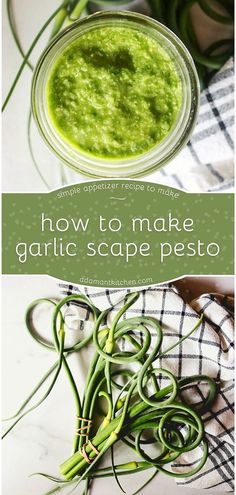 how to make garlic scape pesto