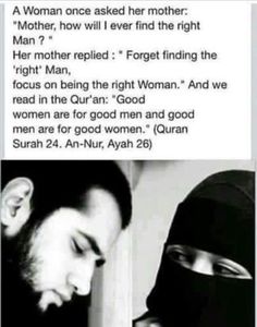 a man with a black head covering his face next to a woman wearing a hijab