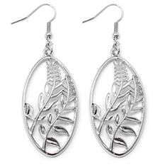 Wicked Wonders VIP Bling Earrings You Reap What You Sow Silver Earrings Affordable Bling_Bling Fashion Paparazzi Silver Hoop Earrings With French Hook, Silver Leaf-shaped Metal Earrings, Reap What You Sow, Silver Frame, Fish Hook, Silver Earrings, Drop Earrings, Silver