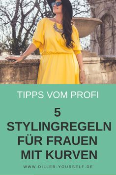 Mollige Frau im gelben Kleid. Fashion Office, Curvy Outfits, Effortless Chic, Business Outfits, Style Guides, Party Outfit, Off Shoulder Dress, Yoga, Summer Dresses