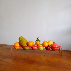 there is a fruit display on the table