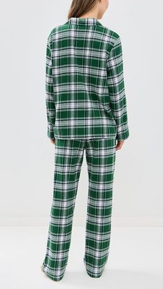 Eberjey Flannel Long Pj Set | Shopbop Windowpane Plaid, Green Flannel, Flannel Pajama Sets, Short Pj Set, Flannel Women, Flannel Pajamas, China Sets, Pyjama Set, Pj Sets