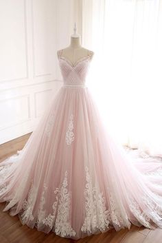 Light Pink Prom Dress, Prom Dress With Train, Pink Wedding Dress, Wedding Dress Train, فستان سهرة, Beauty Dress, Pink Prom Dresses, Prom Dresses Ball Gown, Long Bridesmaid Dresses