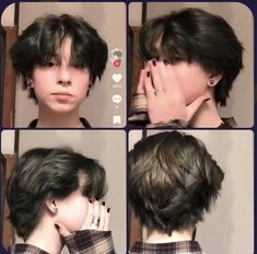 Trans Female To Male Haircuts, Lesbian Tomboy Haircuts, Trans Male Haircut 360, Haircut Ideas Transmasc, Short Wolfcut Masculine, Short Hair Styles Trans Masc, Hairstyles For Short Hair Masculine, Unisex Haircuts Short, Short Trans Haircuts