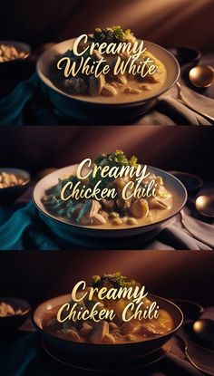 🥘 Creamy White Chicken Chili: Delicious Fusion Fresh Creamy Chicken Chili, Roast Chicken Recipes, Rotisserie Chicken Recipes, Oven Baked Chicken