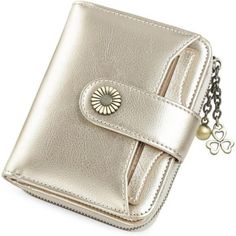 Small Women Wallet4.72 X 3.94 X 1.18" (12 X 10 X 3cm)-8 Credit Card Slots, 2 Visible Id Window, 1 Cash Compartment, 1 Zipper Coin Pocket And 1 Removable Card Sleeve (Contain 1 Card Slots & 1 Id Window). Compact Size With Enough Capacity To Hold All Kinds Of Cards And Changes You Need Daily 100% Genuine Leatheryou'll Love Either One Of These Luxuriously Shiny Oil Wax Leather Or Elegant Lychee Grain Leather. Women's Wallet Is Handmade By Experienced Craftsmen. It Is Exquisite And Durable Cute Wome Elegant Gold Wallet With Zipper Closure, Daily Use Gold Coin Purse With Card Slots, Gold Bifold Coin Purse, Gold Bifold Coin Purse For Everyday Use, Formal Gold Wallet With Zipper Closure, Gold Wallets With Interior Card Slots, Gold Wallet With Zipper Closure For Formal Occasions, Gold Bifold Wallet With Zipper Closure, Gold Wallets With Card Slots For Daily Use