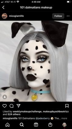 Dalmation Makeup, Dalmatian Halloween, Body Painting Festival, Handmade Halloween Costumes, Instagram 101, Scary Halloween Decorations Diy, Creepy Halloween Makeup, Couples Halloween Outfits