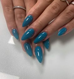 Dark Acyrilics Nails, Teal Almond Nails, Mesh Gloves, Fun Nail Colors, Colorful Nail, Smink Inspiration, Minimal Nails, Makijaż Smokey Eye