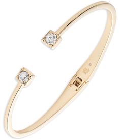 From Lauren Ralph Lauren&#x2C; the Gold Tone Crystal Stone Cuff Bracelet features: Cuff braceletGold-tone hardwareOpen&#x2C; no closureApprox. 2.5" diameterImported. Ralph Lauren Style, Crystal White, Gold Bracelet Cuff, Crystal Stone, The Gold, Dillard's, Color Crystal, Accessories Jewelry, Lauren Ralph Lauren