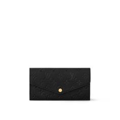 Sarah Wallet Monogram Empreinte Leather - Women - Small Leather Goods | LOUIS VUITTON ® Designer Wallets For Women, Leather Wallets For Women, Wallet Louis Vuitton, Louis Vuitton Sarah Wallet, Lv Belt, Canvas Wallet, Leather And Canvas, Louis Vuitton Designer, Duffle Bag Travel