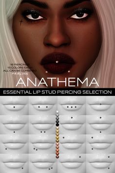 an animation character with different facial expressions and makeup looks for the game anathema