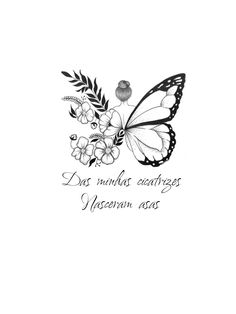 a black and white drawing of a butterfly with the words, don't butterflies eat grapes