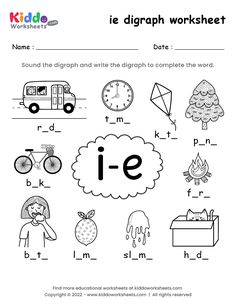 a worksheet for children to learn how to write the letter i - e