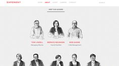 the website is designed to look like it has many different people in suits and ties