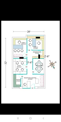 the floor plan for an office building