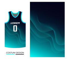 a basketball jersey with the number 0 on it and an image of waves in the background