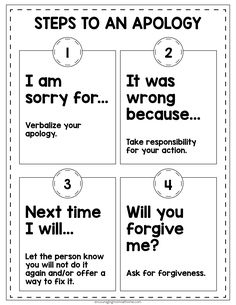 four cards with instructions to help students learn how to use the words in their speech