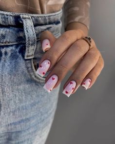 Different Hand Nails, Basic Nails, Casual Nails, Her Nails, Thanksgiving Nails, Heart Nails