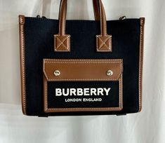 Burberry Mini Freya Tote black. Condition is Pre-owned. Shipped with USPS Priority Mail. No Sign, Burberry Handbags, Burberry London, The Bag, Burberry Bag, Mini Bag, Burberry, Bag Lady, Like New