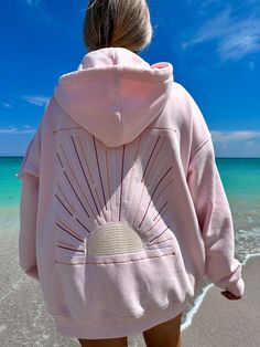 Sunset Rays Zip-Up Hoodie – Sunkissedcoconut Luxury Paints, Teen Sweater, Shark Hoodie, School Sweatshirts, Luxury Printing, Looks Street Style, Heavy Knit, Cute Sweatshirts, Hoodie Outfit