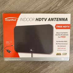 the box is open and ready to be used as an indoor tv antenna for free