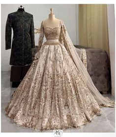 Beige Anarkali Wedding Gown, Beige Walima Dress, Brown Pakistani Bridal Dress, Beige Pakistani Wedding Dress, Gold Pakistani Bridal Dress, Desi Fits, Indian Clothes, Ex Husbands