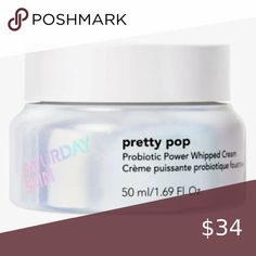 NWT NIB Pretty Pop Probiotic Power Whipped Cream SATURDAY SKIN Saturday Skin, Radiant Skin, Probiotics, Whipped Cream, Shop My, Texture, Cream, Skin