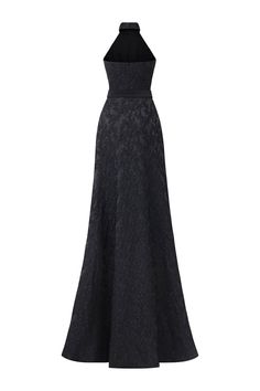 This dress is the epitome of sophistication and elegance. The luxurious jacquard, silk fabric hugs your figure and the halter neckline enhances your natural grace. Perfect for formal events, this dress will make you feel like a work of art. Silk Floor Length Dress, Skirt Lining, Polyester Skirt, Mean Blvd, Halter Gown, Floor Length Dress, Dresses Xxl, Floor Length Dresses, Coat Dress