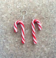 Have a favorite color or flavor you prefer over classic red and white peppermint? Just let me know! *Pictured candy canes are for reference of hardware choice. Candy canes made will look like featured photo. Holiday Feast, Nickel Free Earrings, Candy Canes, Candy Cane, Valencia, Peppermint, Favorite Color, Jewelry Earrings Dangle, Red And White