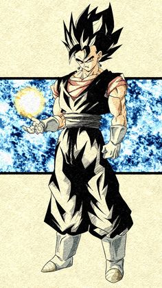 a drawing of gohan from dragon ball