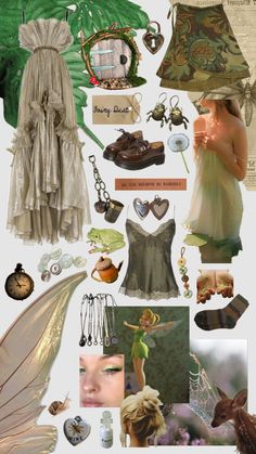 #tinkerbell #tinkerbellaesthetic #fairy #fairycore #moodboards #shuffles #outfitinspo #vintage #beauty #vibes #aesthetic #aestheticboard #styleinspo Fairy Core Aesthetic Outfits, Fairy Aesthetic Clothes, Fairy Girl Aesthetic, Fairy Aesthetic Outfit, Tinkerbell Outfit, Fairy Core Aesthetic, Fairy Outfit, Oscar Fashion