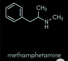 the chemical formula for methanphetamine is shown in this graphic illustration