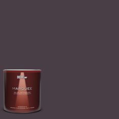 a can of behrorma's marjoiee paint on a red background