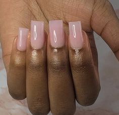 Cute Short Plain Acrylic Nails, Natural Acrylic Nails Square, Short Light Pink Acrylic Nails, Natural Pink Acrylic Nails, Medium Short Acrylic Nails, Short Natural Acrylic Nails, Light Pink Short Nails, Light Pink Nails Acrylic, Tapered Square Nails Short