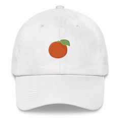 Orange Embroidered Hat – Polychrome Goods 🍊 Orange Hats, Embroidered Hat, Embroidered Hats, Vintage Candles, Saved Items, Sweatshirt Shirt, Different Styles, Cotton Material, Apparel Accessories